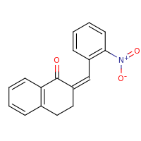 2d structure of (2Z)-2-[(2-nitrophenyl)methylidene]-1,2,3,4-tetrahydronaphthalen-1-one