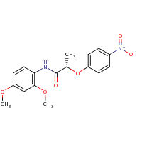2d structure of (2S)-N-(2,4-dimethoxyphenyl)-2-(4-nitrophenoxy)propanamide
