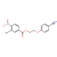 2d structure of 2-(4-cyanophenoxy)ethyl 3-methyl-4-nitrobenzoate