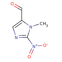2d structure of 1-methyl-2-nitro-1H-imidazole-5-carbaldehyde