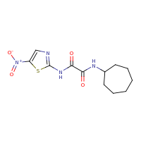 2d structure of N-cycloheptyl-N'-(5-nitro-1,3-thiazol-2-yl)ethanediamide