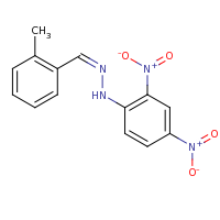 2d structure of (Z)-1-(2,4-dinitrophenyl)-2-[(2-methylphenyl)methylidene]hydrazine