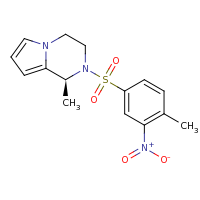 2d structure of (1S)-1-methyl-2-[(4-methyl-3-nitrobenzene)sulfonyl]-1H,2H,3H,4H-pyrrolo[1,2-a]pyrazine
