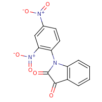 2d structure of 1-(2,4-dinitrophenyl)-2,3-dihydro-1H-indole-2,3-dione