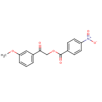 2d structure of 2-(3-methoxyphenyl)-2-oxoethyl 4-nitrobenzoate