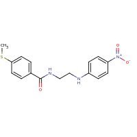 2d structure of 4-(methylsulfanyl)-N-{2-[(4-nitrophenyl)amino]ethyl}benzamide