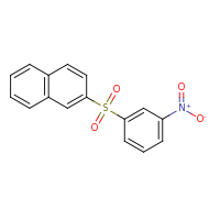 2d structure of 2-[(3-nitrobenzene)sulfonyl]naphthalene