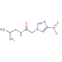 2d structure of N-(2-methylpropyl)-2-(4-nitro-1H-imidazol-1-yl)acetamide