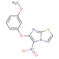 2d structure of 6-(3-methoxyphenoxy)-5-nitroimidazo[2,1-b][1,3]thiazole