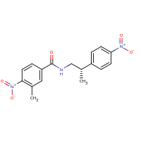 2d structure of 3-methyl-4-nitro-N-[(2S)-2-(4-nitrophenyl)propyl]benzamide