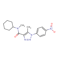 2d structure of N-cyclohexyl-N,5-dimethyl-1-(4-nitrophenyl)-1H-1,2,3-triazole-4-carboxamide