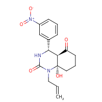 2d structure of (4S,4aR,8aS)-8a-hydroxy-4-(3-nitrophenyl)-1-(prop-2-en-1-yl)-decahydroquinazoline-2,5-dione