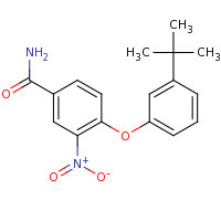 2d structure of 4-(3-tert-butylphenoxy)-3-nitrobenzamide