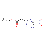 2d structure of ethyl 2-(5-nitro-1H-1,2,4-triazol-3-yl)acetate