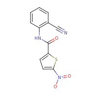 2d structure of N-(2-cyanophenyl)-5-nitrothiophene-2-carboxamide