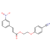 2d structure of 2-(4-cyanophenoxy)ethyl (2E)-3-(3-nitrophenyl)prop-2-enoate