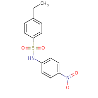 2d structure of 4-ethyl-N-(4-nitrophenyl)benzene-1-sulfonamide