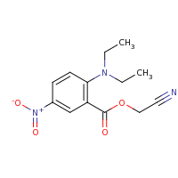 2d structure of cyanomethyl 2-(diethylamino)-5-nitrobenzoate