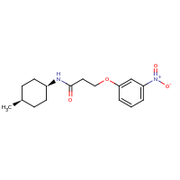 2d structure of N-(4-methylcyclohexyl)-3-(3-nitrophenoxy)propanamide