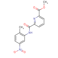 2d structure of methyl 6-[(2-methyl-5-nitrophenyl)carbamoyl]pyridine-2-carboxylate