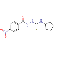 2d structure of N-[(cyclopentylcarbamothioyl)amino]-4-nitrobenzamide