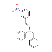 2d structure of (E)-1-benzyl-2-[(3-nitrophenyl)methylidene]-1-phenylhydrazine