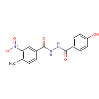 2d structure of 4-hydroxy-N'-[(4-methyl-3-nitrophenyl)carbonyl]benzohydrazide