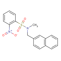 2d structure of N-methyl-N-(naphthalen-2-ylmethyl)-2-nitrobenzene-1-sulfonamide