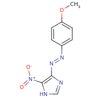 2d structure of 4-[(E)-2-(4-methoxyphenyl)diazen-1-yl]-5-nitro-1H-imidazole