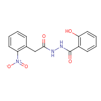 2d structure of 2-hydroxy-N'-[2-(2-nitrophenyl)acetyl]benzohydrazide