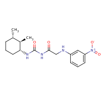 2d structure of 3-[(1R,2R,3S)-2,3-dimethylcyclohexyl]-1-{2-[(3-nitrophenyl)amino]acetyl}urea