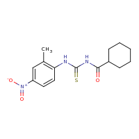 2d structure of 1-cyclohexanecarbonyl-3-(2-methyl-4-nitrophenyl)thiourea