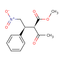 2d structure of methyl (2R,3S)-2-acetyl-4-nitro-3-phenylbutanoate