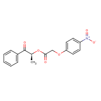 2d structure of (2S)-1-oxo-1-phenylpropan-2-yl 2-(4-nitrophenoxy)acetate
