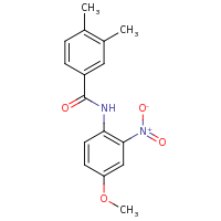 2d structure of N-(4-methoxy-2-nitrophenyl)-3,4-dimethylbenzamide