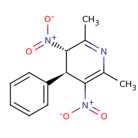 2d structure of (3S,4S)-2,6-dimethyl-3,5-dinitro-4-phenyl-3,4-dihydropyridine