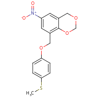 2d structure of 8-[4-(methylsulfanyl)phenoxymethyl]-6-nitro-2,4-dihydro-1,3-benzodioxine