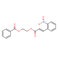 2d structure of 2-(benzoyloxy)ethyl (2E)-3-(2-nitrophenyl)prop-2-enoate