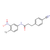 2d structure of 3-(4-cyanophenyl)-N-(4-methyl-3-nitrophenyl)propanamide