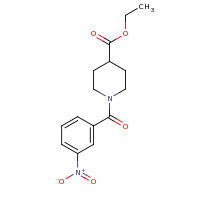 2d structure of ethyl 1-[(3-nitrophenyl)carbonyl]piperidine-4-carboxylate