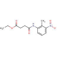 2d structure of ethyl 3-[(2-methyl-3-nitrophenyl)carbamoyl]propanoate