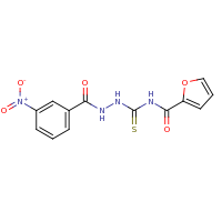 2d structure of N-{[(furan-2-ylformamido)methanethioyl]amino}-3-nitrobenzamide