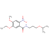 2d structure of 5-ethoxy-4-methoxy-2-nitro-N-[3-(propan-2-yloxy)propyl]benzamide