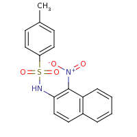 2d structure of 4-methyl-N-(1-nitronaphthalen-2-yl)benzene-1-sulfonamide