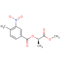 2d structure of methyl (2R)-2-[(4-methyl-3-nitrophenyl)carbonyloxy]propanoate