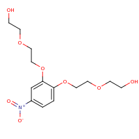 2d structure of 2-(2-{2-[2-(2-hydroxyethoxy)ethoxy]-5-nitrophenoxy}ethoxy)ethan-1-ol