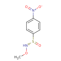 2d structure of (S)-N-methoxy-4-nitrobenzene-1-sulfinamide