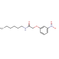 2d structure of N-hexyl-2-(3-nitrophenoxy)acetamide