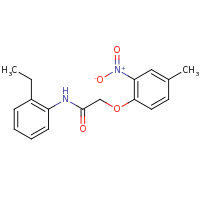 2d structure of N-(2-ethylphenyl)-2-(4-methyl-2-nitrophenoxy)acetamide