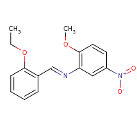 2d structure of (NE)-N-[(2-ethoxyphenyl)methylidene]-2-methoxy-5-nitroaniline